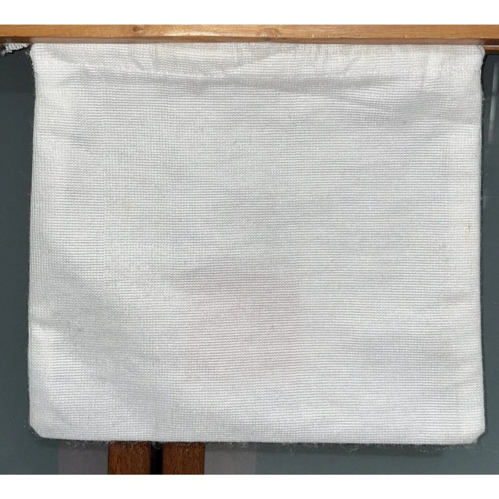 Redwall Vintage VTG White Small Drawstring Belt Wallet Dust Bag Cover 7.75” x 7